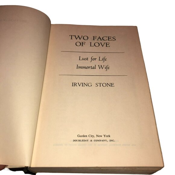 TWO FACES OF LOVE LUST FOR LIFE IMMORTAL WIFE IRVING STONE VAN GOGH 1944 HARDC - Picture 2 of 5